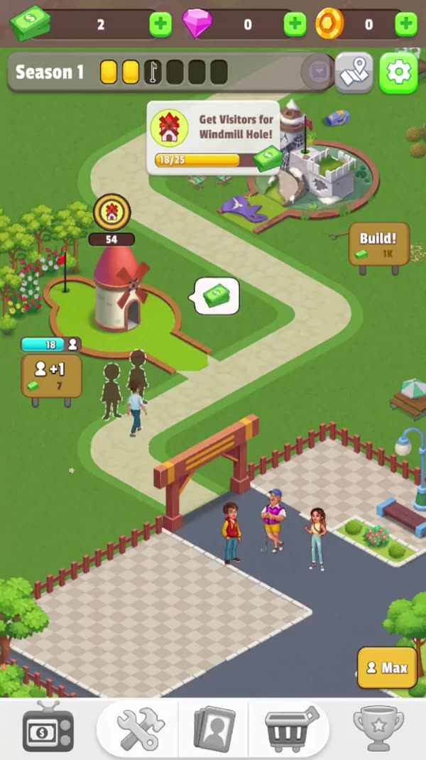 IDLE Golf gameplay